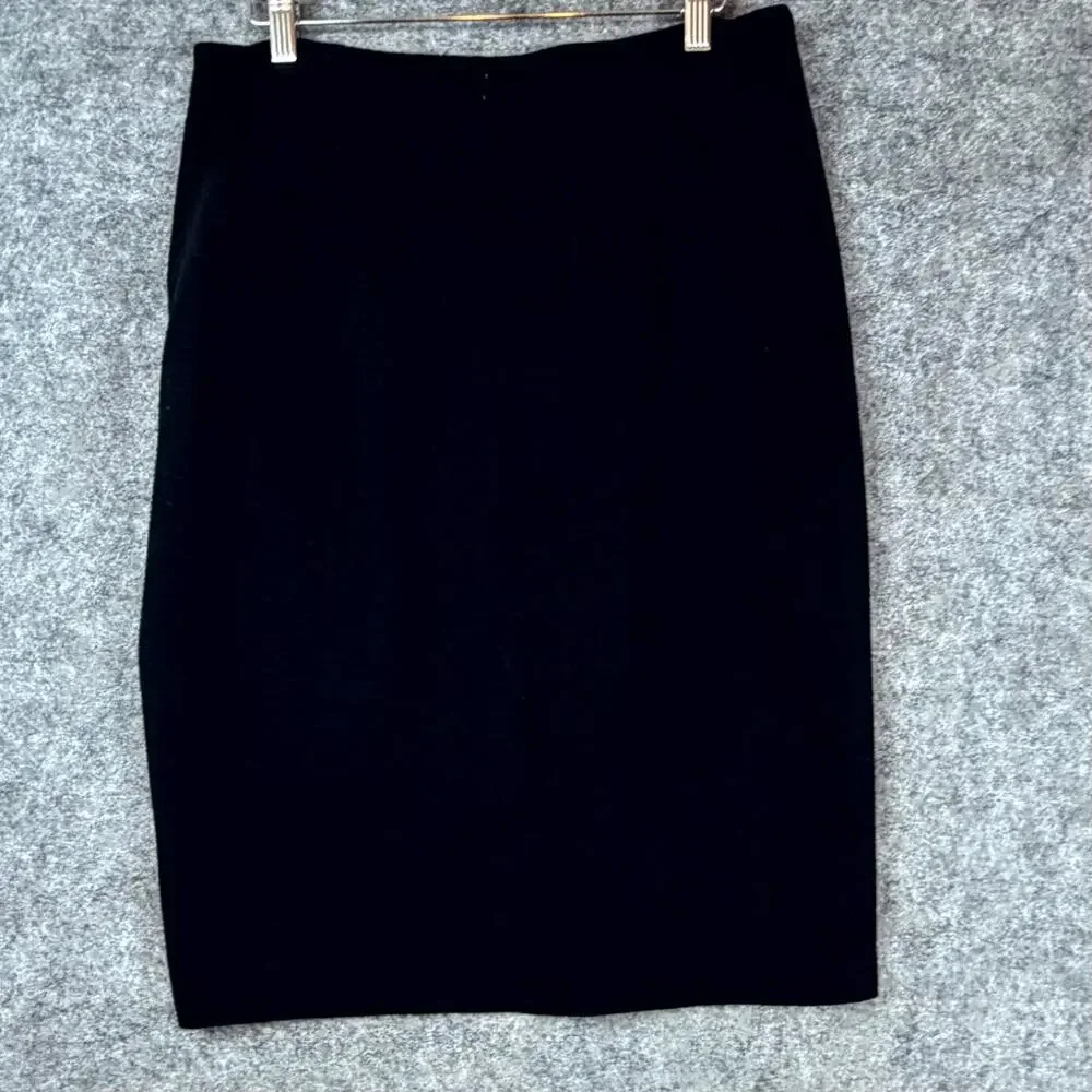 Club Monaco Knit Skirt Womens 10 Black Capsule Office Basics Neutral‎ Stretch